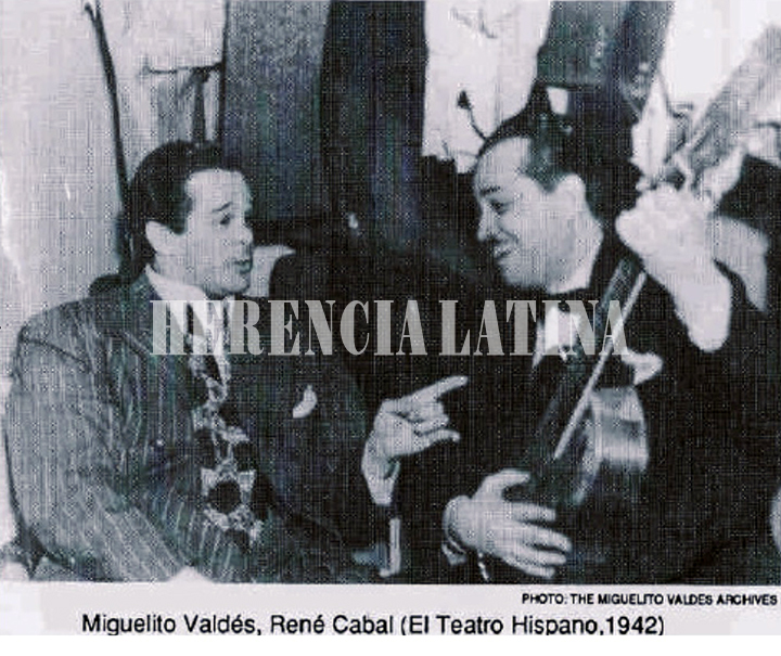 Teatro Hispano - Miguelito Valdés, René Cabal, 1942 – Foto archivo de Miguelito Valdés.