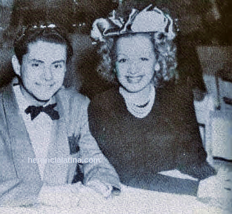 Tito Puente y Olga San juan, 1947 - La Conga Club - ©De los archivos de Olga San Juan.