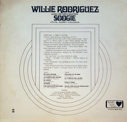 Willie Rodríguez - Soogie side B