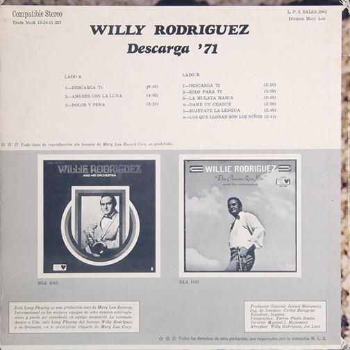 Willie Rodríguez - Descarga 71 side B